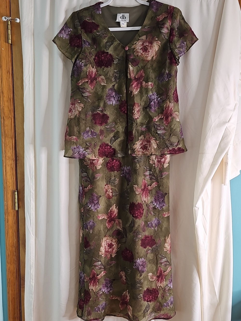 DB Collection Olive Floral Maxi  Dress